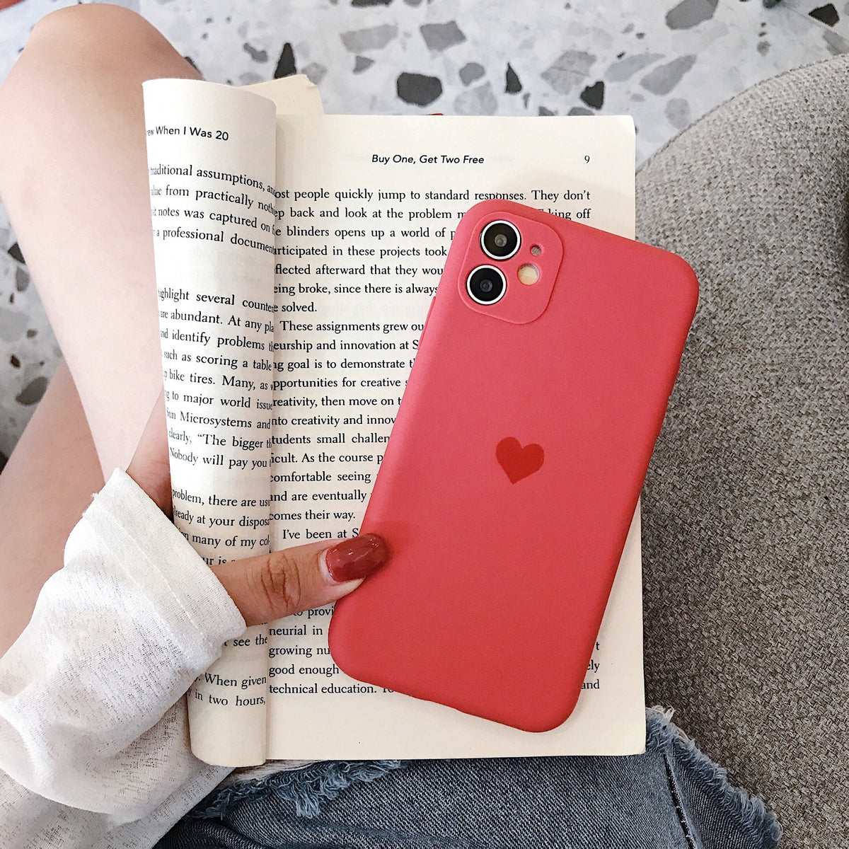 Frosted Heart Phone Case