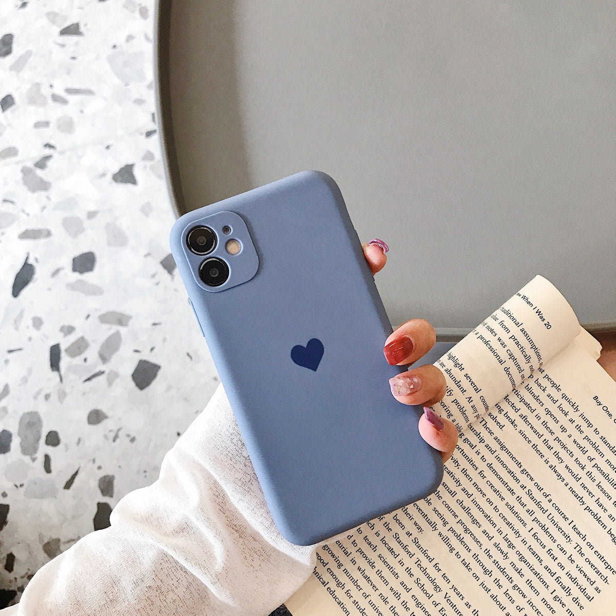 Frosted Heart Phone Case