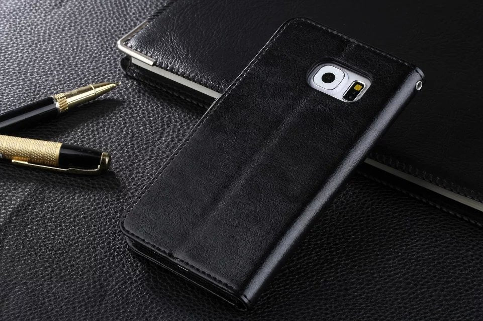 Genuine Leather Case with Lanyard for Samsung S6