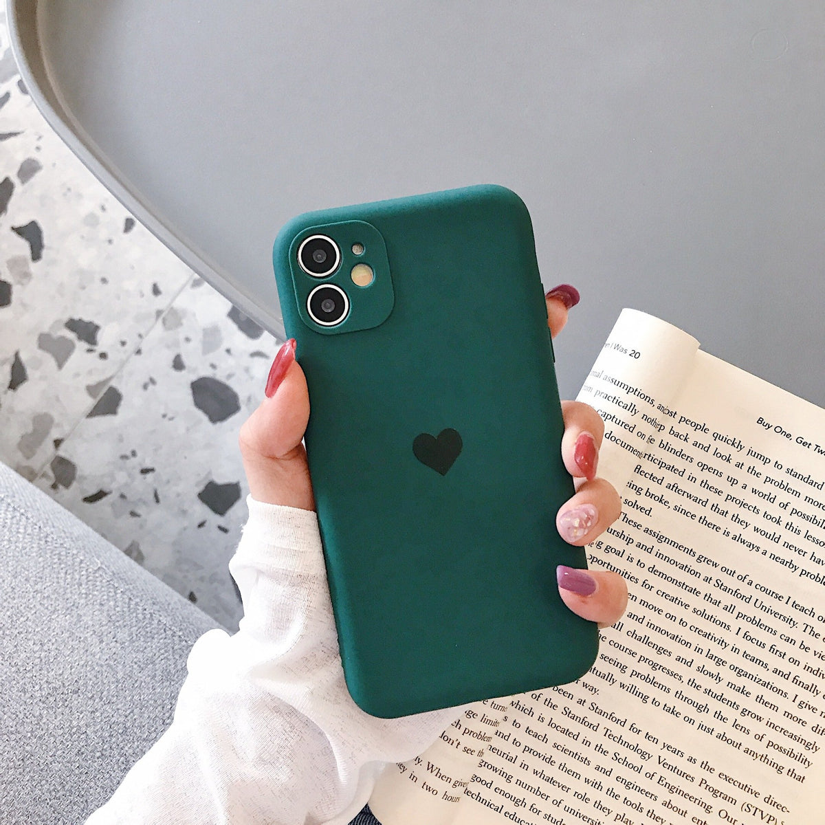 Frosted Heart Phone Case