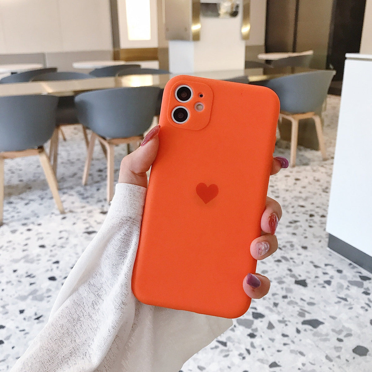 Frosted Heart Phone Case